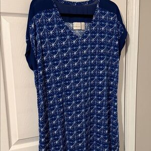 Etcetera Women's Navy Geometric Blouse